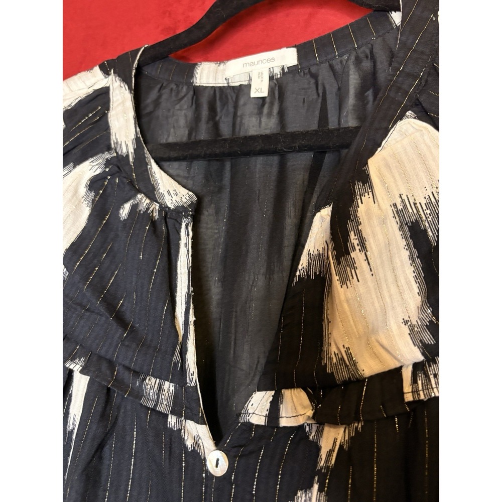 Maurices Women's Black & White Long Sleeve Dress, Sz XL CB#53 - Picture 7 of 10